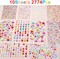 2774 Gem Stickers for Crafts – Self-Adhesive Heart Rhinestones, Acrylic Bling for Kids’ DIY Projects